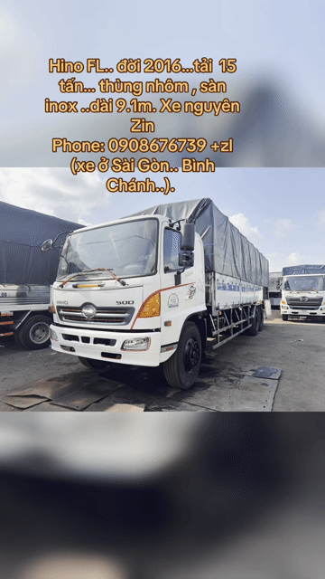 Hino FL …15 tấn …2016.. thùng nhôm sàn inox..9.1m. Mua bán Xe tải, xe ben tại Huyện Bình Chánh Tp Hồ Chí Minh được đăng bởi Bãi Xe Ô tô Cường Phát hình 1